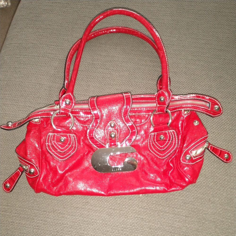 Guess red leather purse